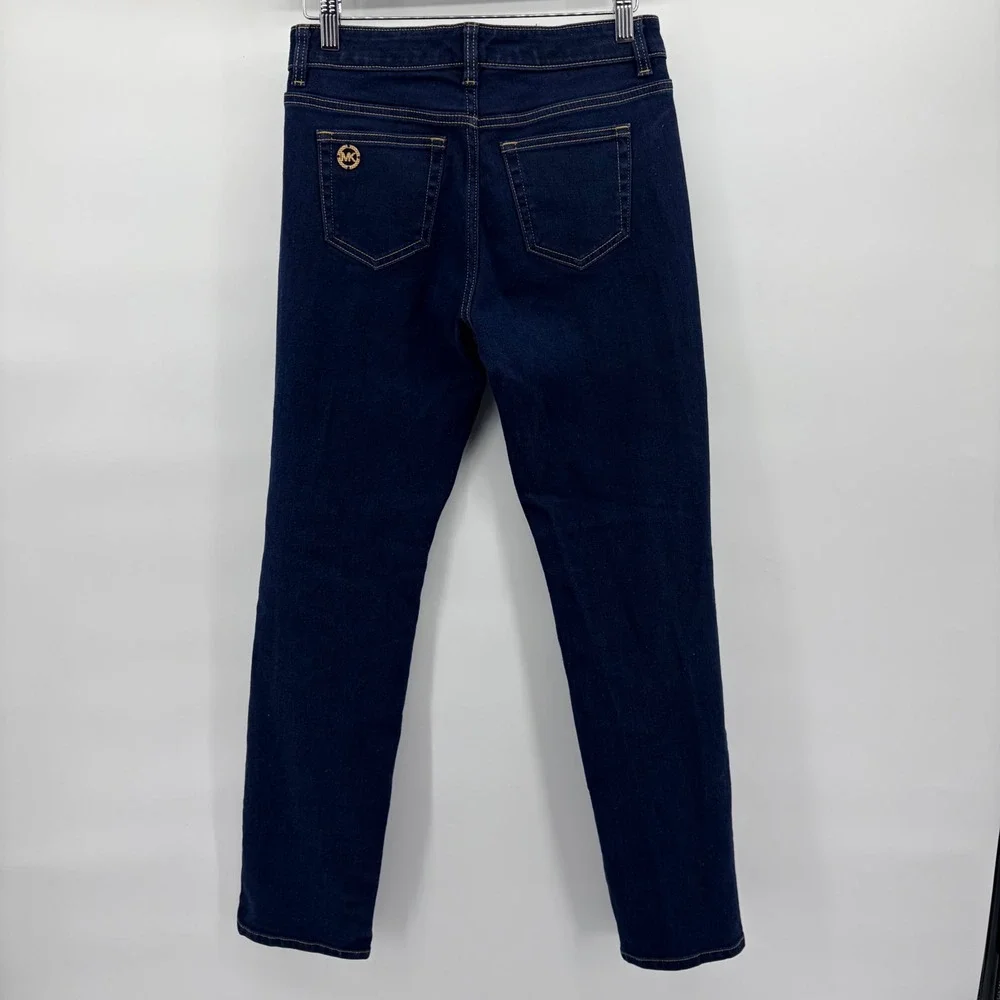 Michael Kors Dillon Relaxed Jeans Size 2 Dark Wash Stretch‎ Denim Blue